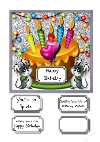 Colourful birthday cake