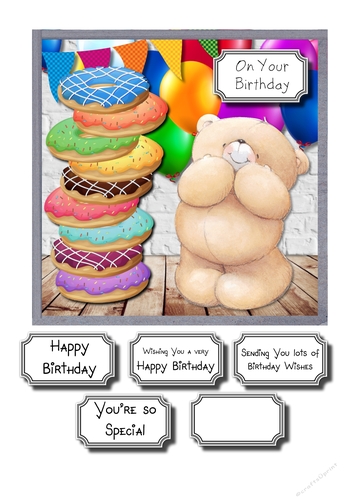 Birthday forever friends with donuts
