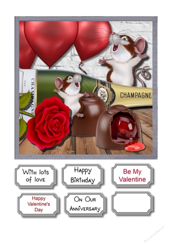 Valentine or Anniversary mice