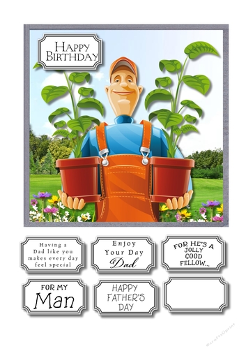 Gardening Dad or Husband Birthday or Fathers Day