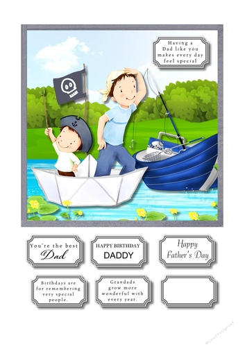 Dad and lad fishing