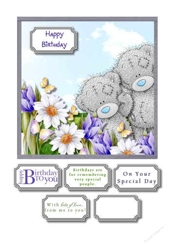 Tatty teddies with flowers