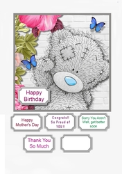 Tatty teddy multi occasional card topper