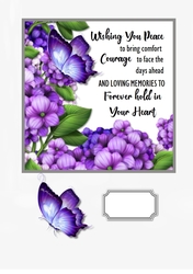 Sympathy card topper