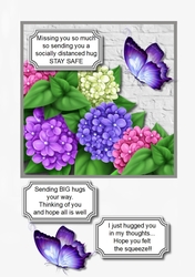 Missing you, sending hugs, floral