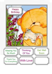 Forever friends with cat all occasions card topper