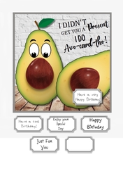 Avacado Birthday card topper