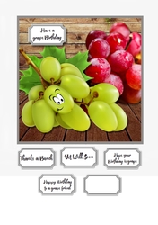 Multi occasional card topper Grape themed