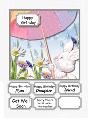 Rainy Day Birthday or Get Well Soon