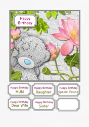 Tatty teddy with flowers