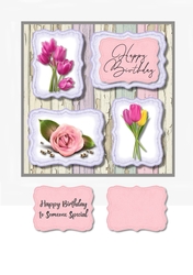 Floral card topper
