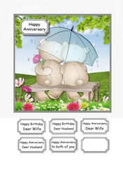 Cute bears Anniversary or birthday partner