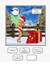 Tinkerbell Christmas card topper