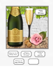 Champagne and roses birthday