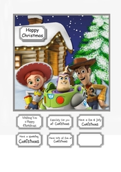 Toy story Christmas card topper