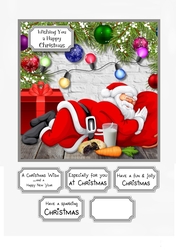 Christmas Santa sleeping on the job