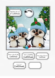 Christmas Penguin Family