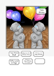 Tatty Teddy with balloons