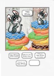 Birthday mice with donuts
