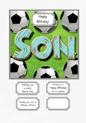 Football Son Birthday topper