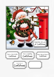 Santa and the Christmas Wreath