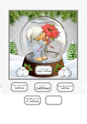 Boy with Poinsettia Snow Globe