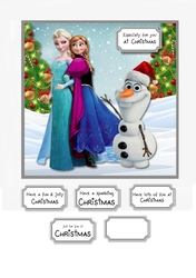 Frozen Christmas card topper