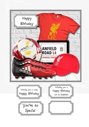 Liverpool fan Birthday card topper