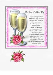 Wedding Day card topper with beautiful verse