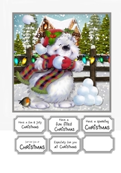 Christmas Dog Snowball Fight