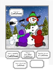 Christmas Snowman Finishing Touches
