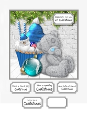 Tatty teddy with Christmas cupcake
