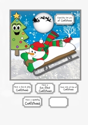 Snowman Sledging