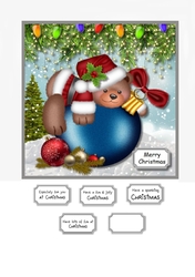 Christmas Bauble with Teddy