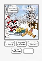 Mickey and Minnie Sledging