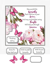 Sympathy card topper with lovely verse