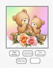 Cute Bears for Birthday or Mothers Day