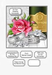 Anniversary or Wedding card topper
