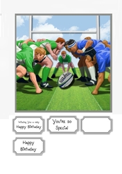 Rugby scrum birthday