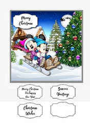 Mickey and Minnie sledging