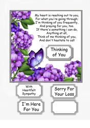 Sympathy card topper