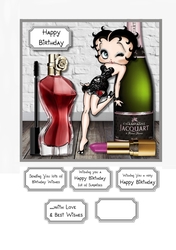 Betty Boop card topper