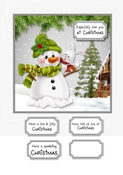 Snowman Christmas ard topper