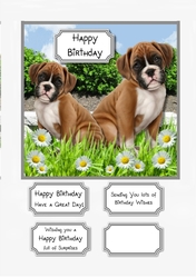 Cute dogs card topper