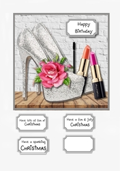 Ladies shoes and lipstick