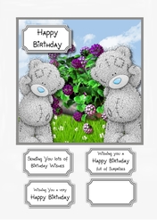 Tatty teddy and flowers