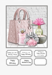 Bag And Perfumes in Pink for Birthday or Mothers Day