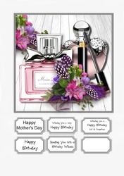 Perfume and Flowers Birthday or Mothers Day