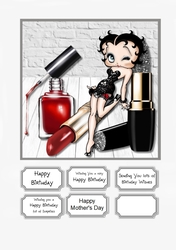 Betty Boop and Cosmetics for Birthday or Mothers Day