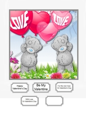 Tatty Teddy Valentines Day card topper